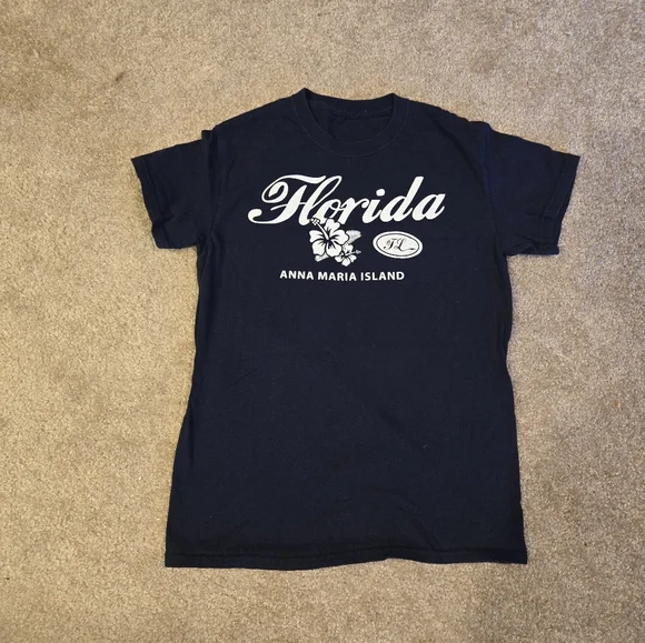 UNISEX Florida Anna Maria Island Navy Blue T-Shirt - Picture 4 of 9